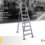 stool type aluminium ladder with top support